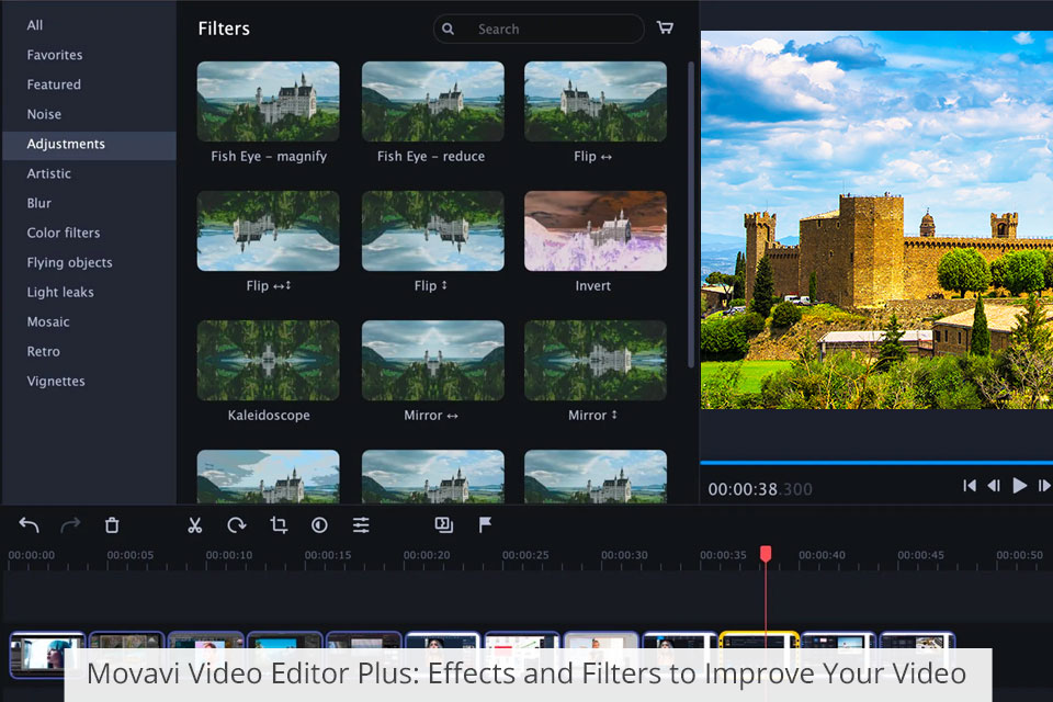 movavi video editor plus interface
