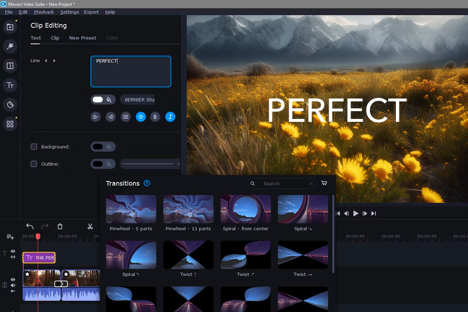 movavi video editor video editing software for windows interface