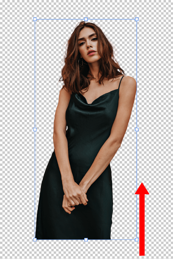 move the pasted selection to create paint dripping effect in photoshop