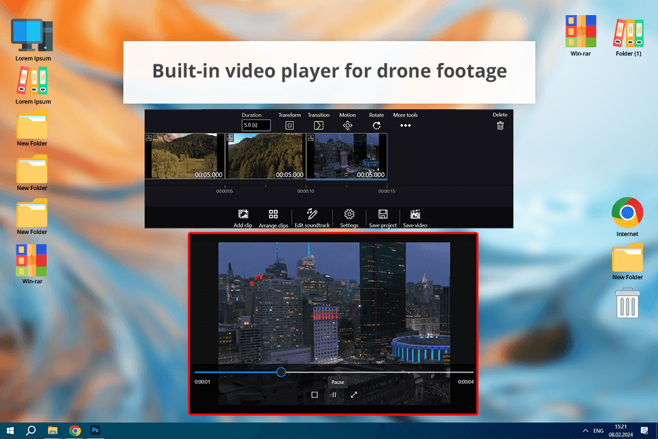 movie maker drone video editing software