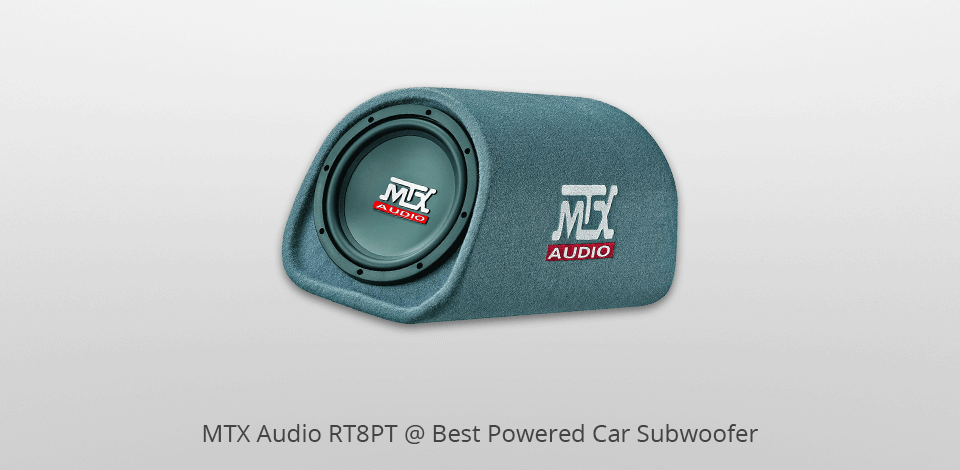 mtx audio rt8pt powered car subwoofers