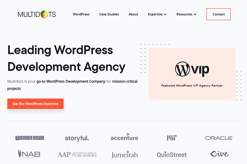 multidots wordpress developer website