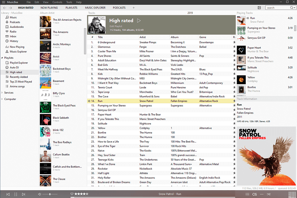 music bee wav player interface