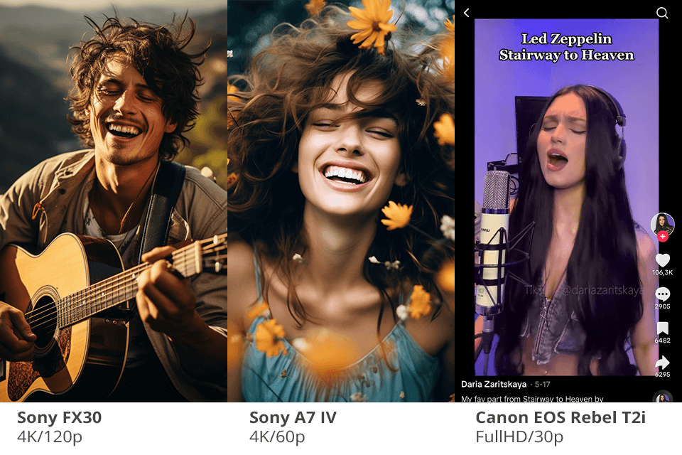 music video camera test