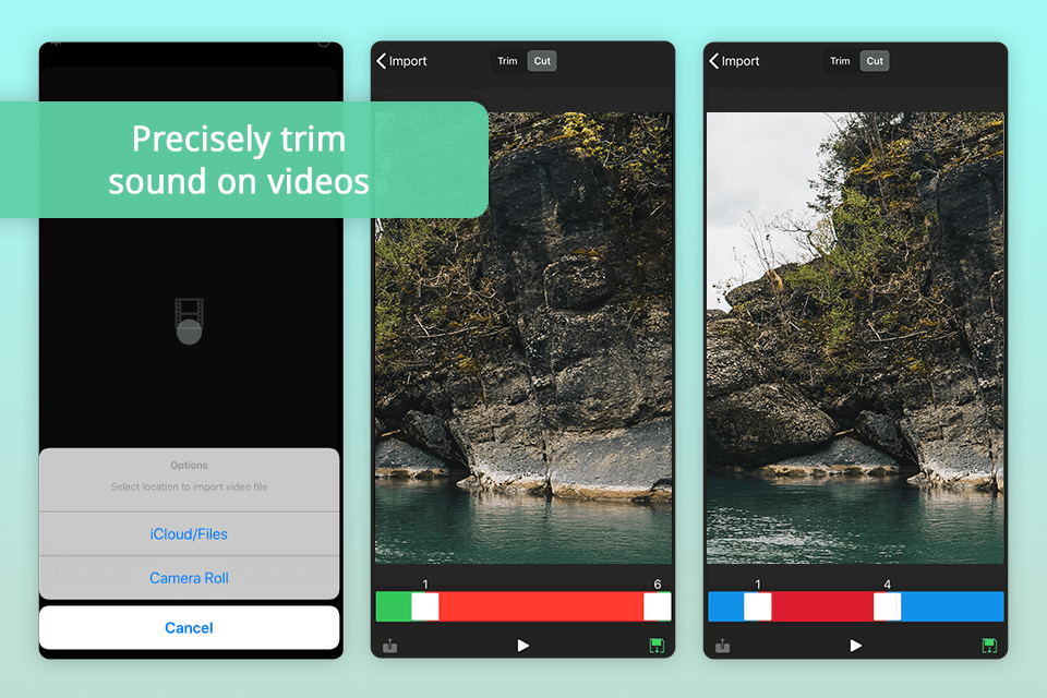 mute videos remove audio from video app interface