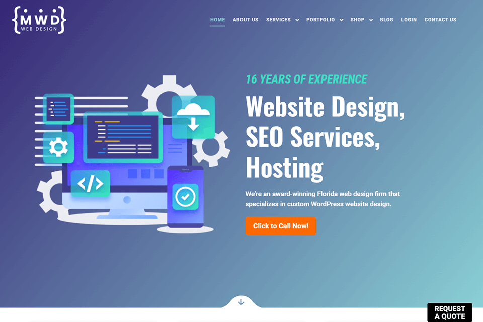 mwd web design content marketing agency interface