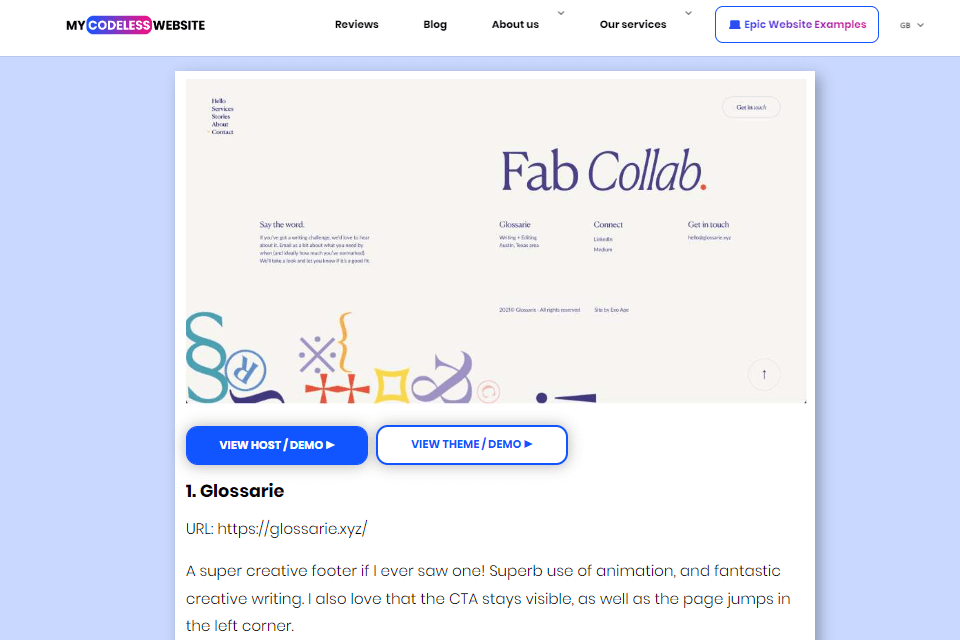 my codeless website templates