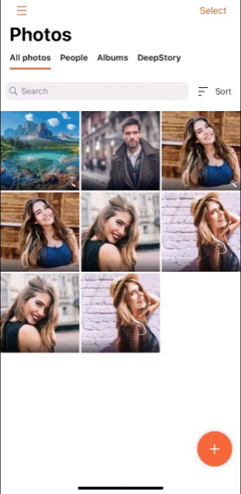 my heritage app that brings pictures to life interface gif