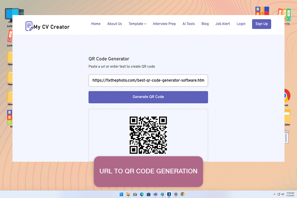 mycvcreator qr code generator software