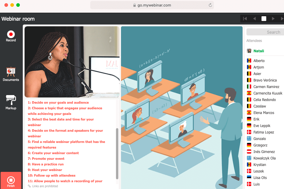 myownconference interface