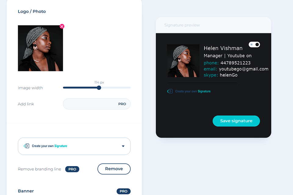 mysignature interface