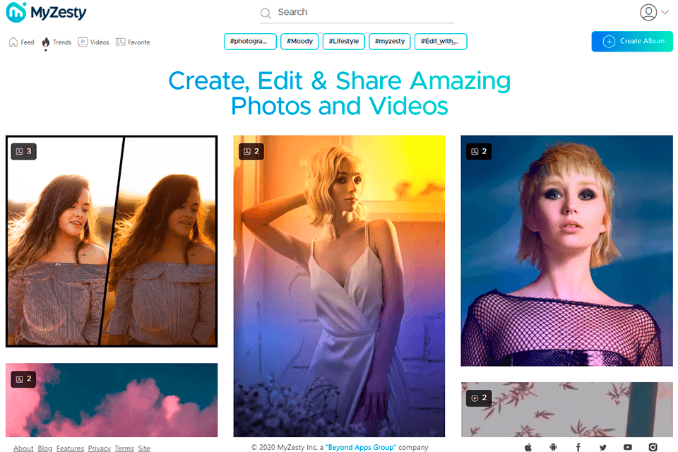myzesty interface portfolio