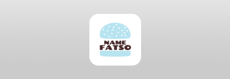 name fatso logo square