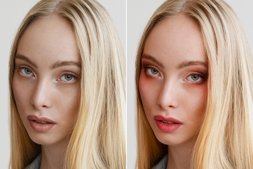 natural makeup for photoshoot close-up portrait