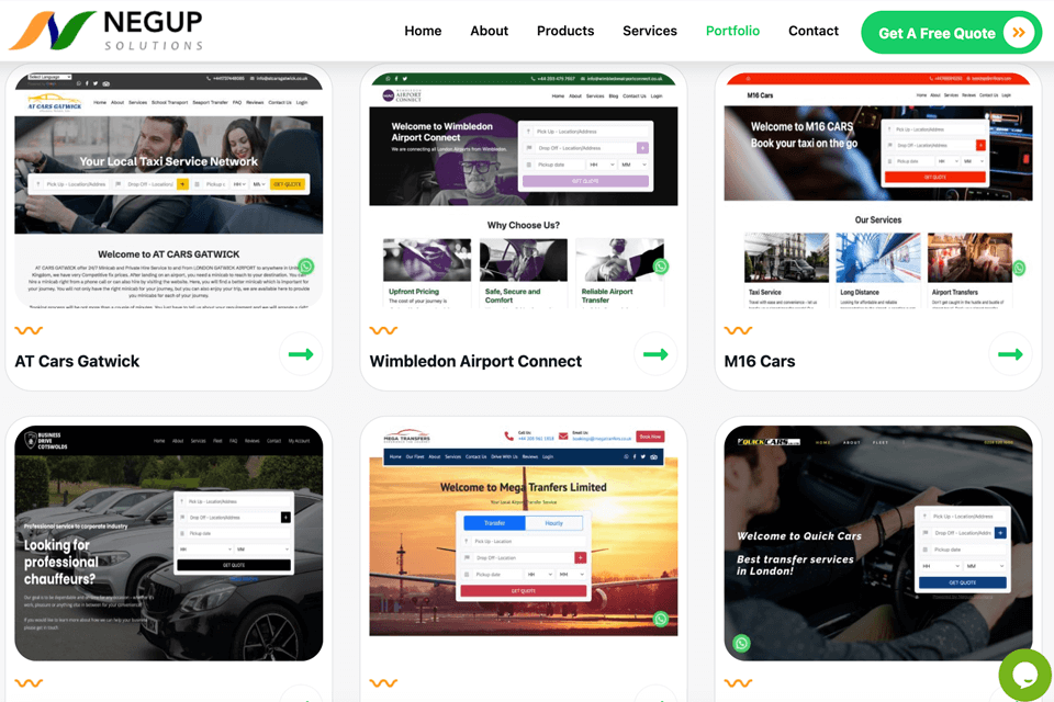 negup solutions graphic design company interface