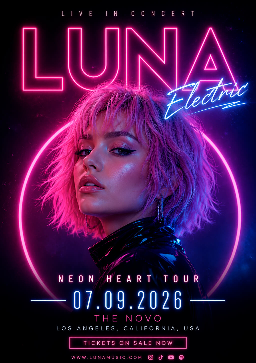 neon concert flyer idea