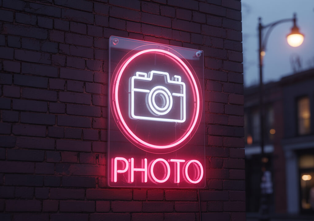 neon effect in photoshop logo