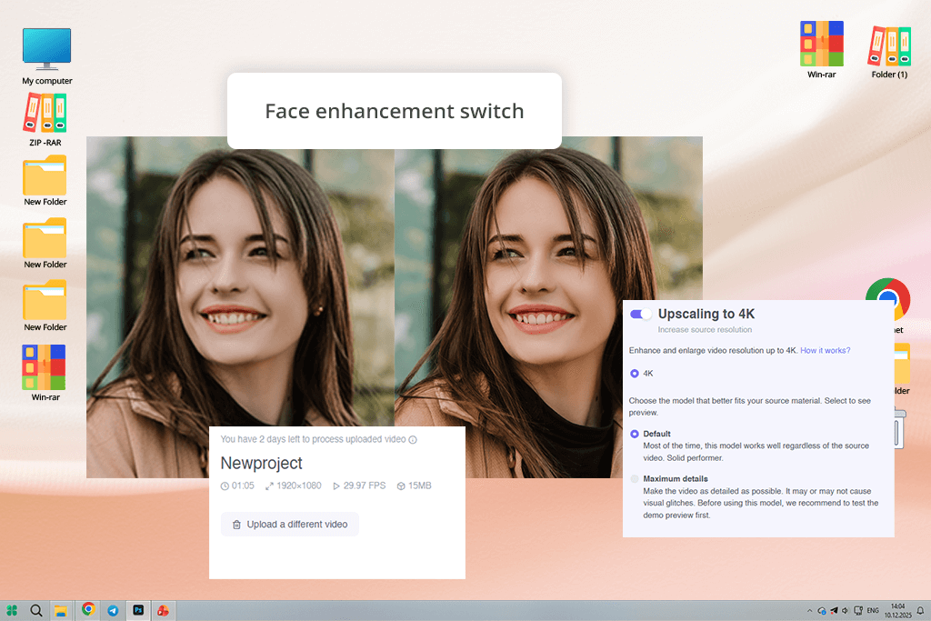 neural love ai video uppskalning