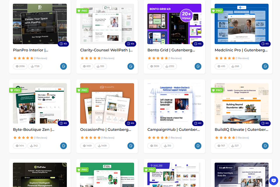 nexterwp wordpress templates site