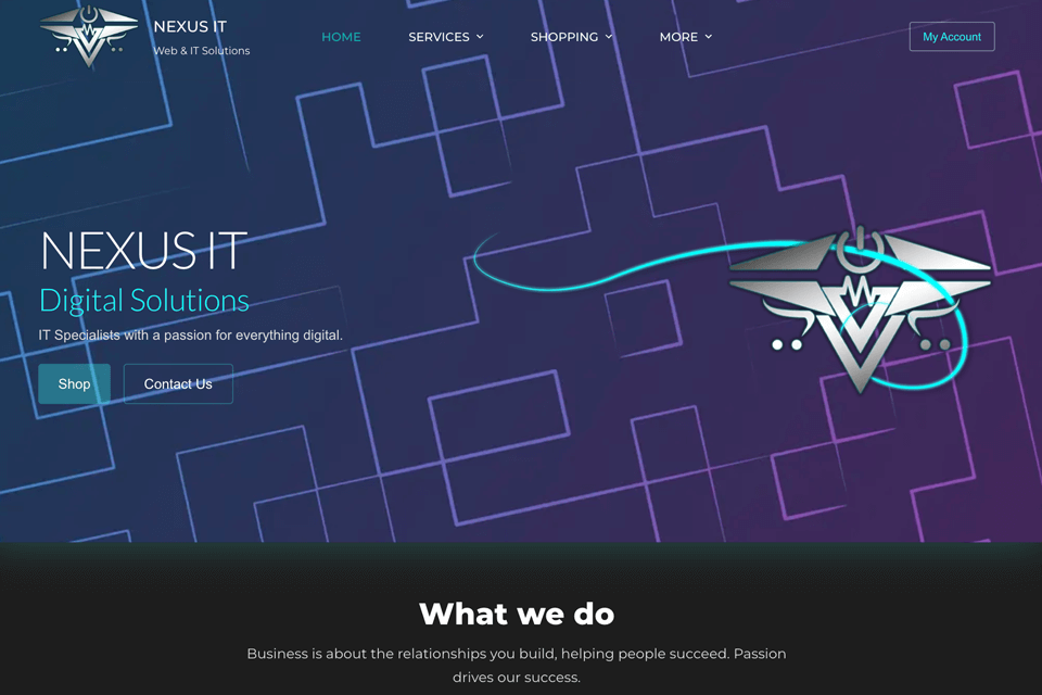 nexus it graphic design company website