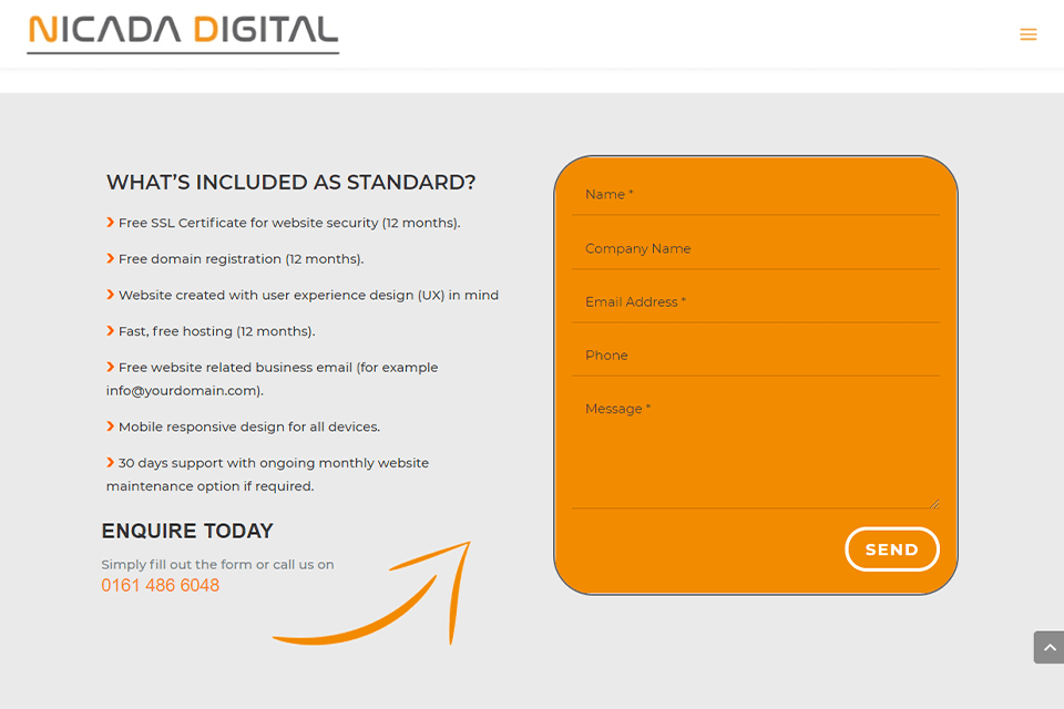 nicada contact form