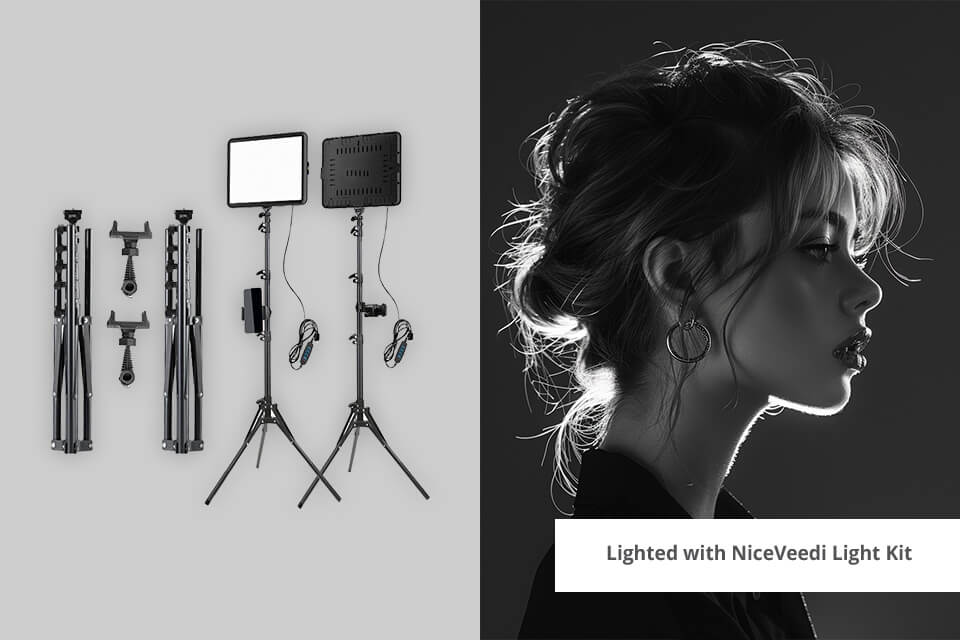 niceveedi led light kit studio lighting kit