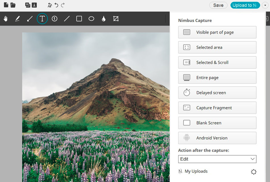 nimbus screen recorder for chromebook interface