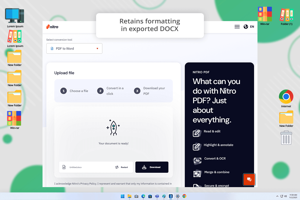 nitro free pdf to word converter
