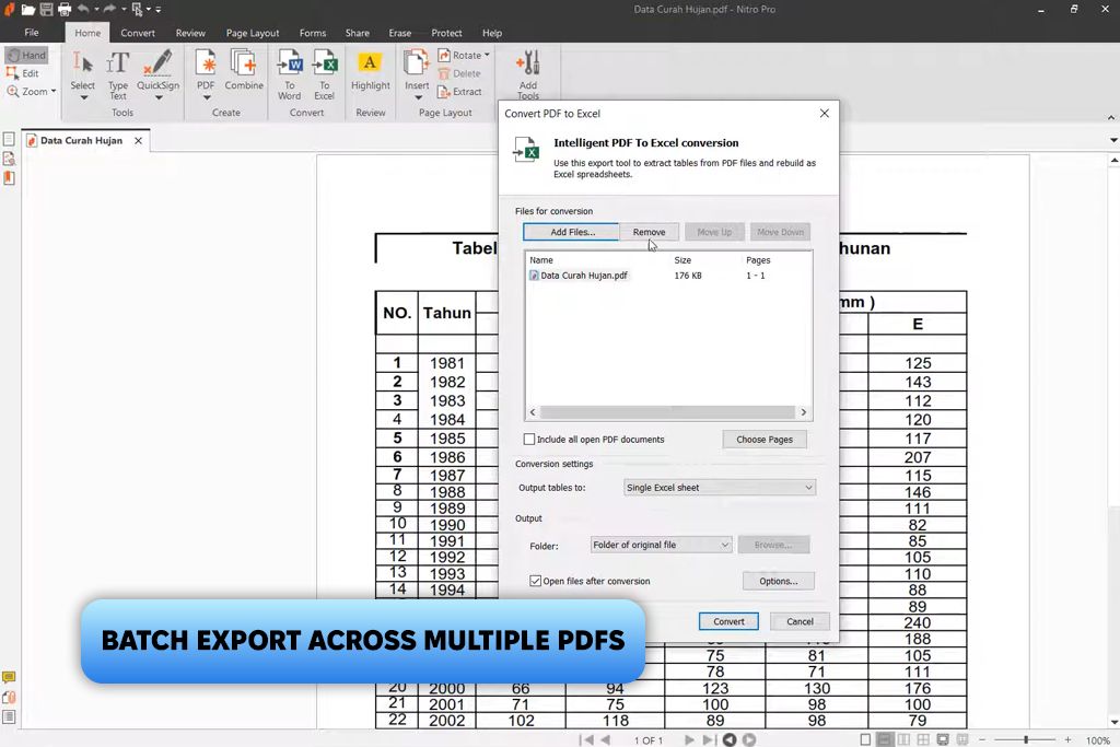 nitro pdf to excel converter