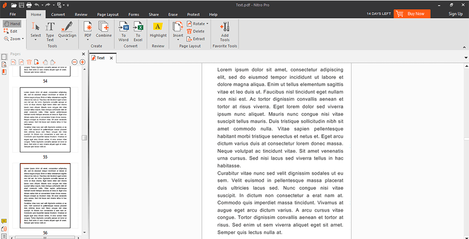 nitro reader pdf readers for windows interface