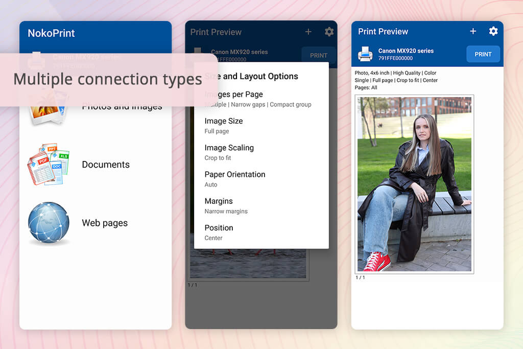 nokoprint interface