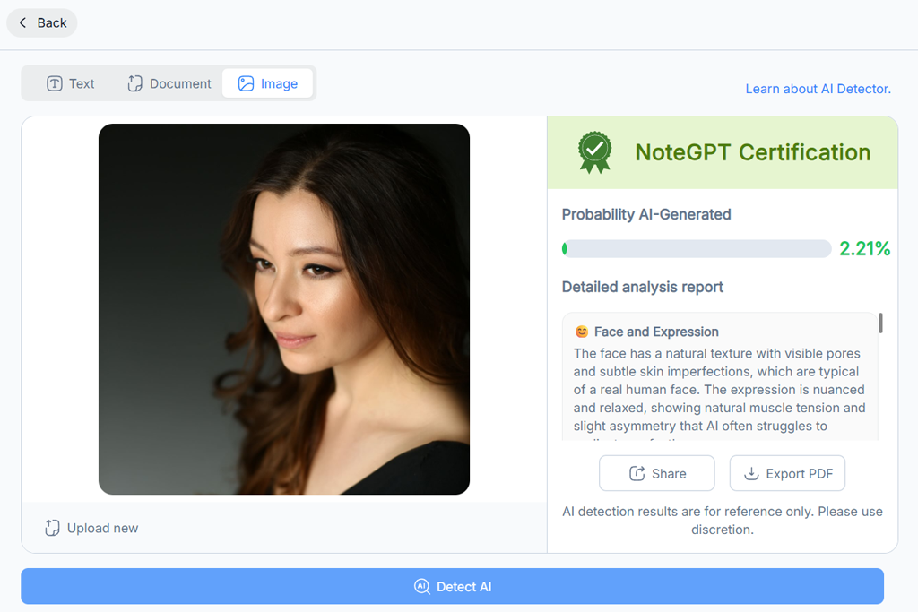 notegpt ai image detector