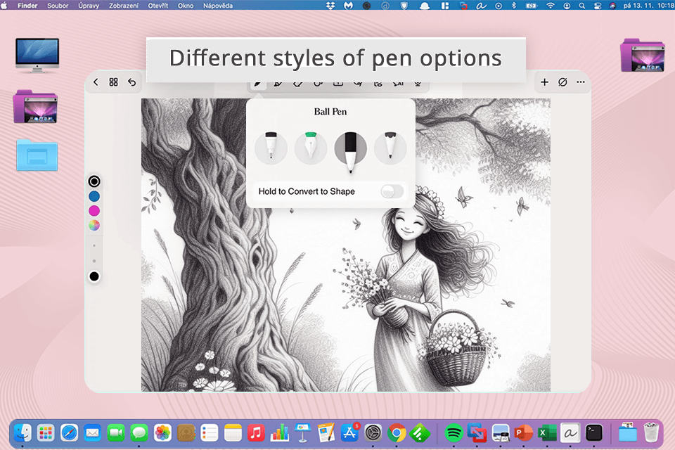 noteshelf pen options
