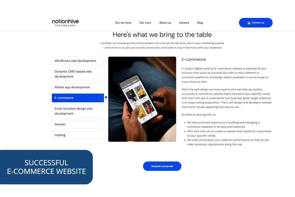 notionhive e-commerce service