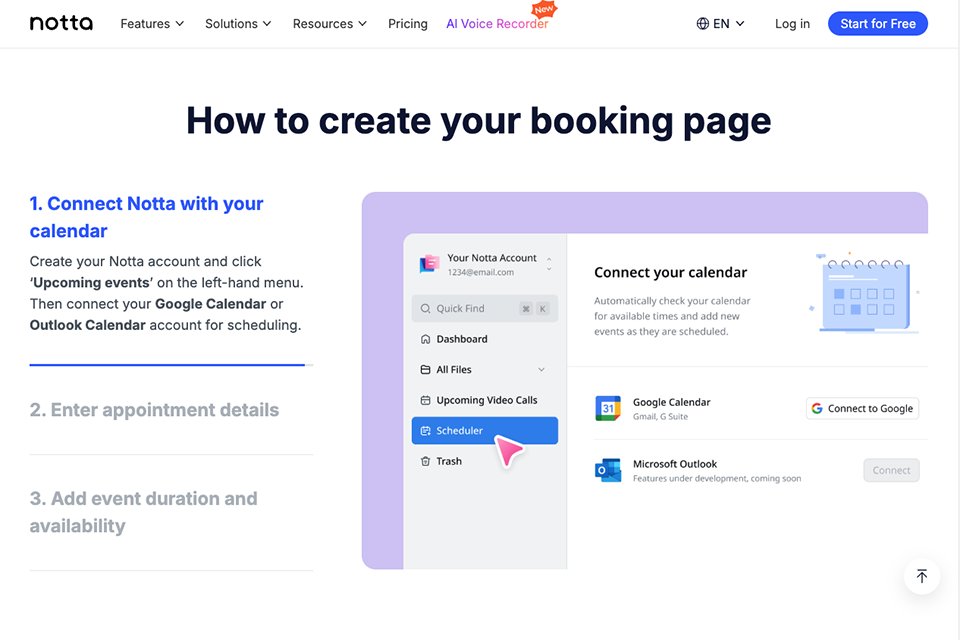 notta ai meeting management software