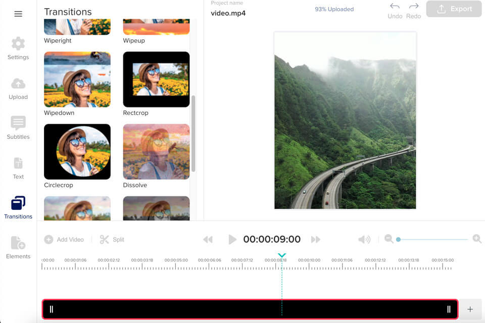 nova ai free video editing software interface
