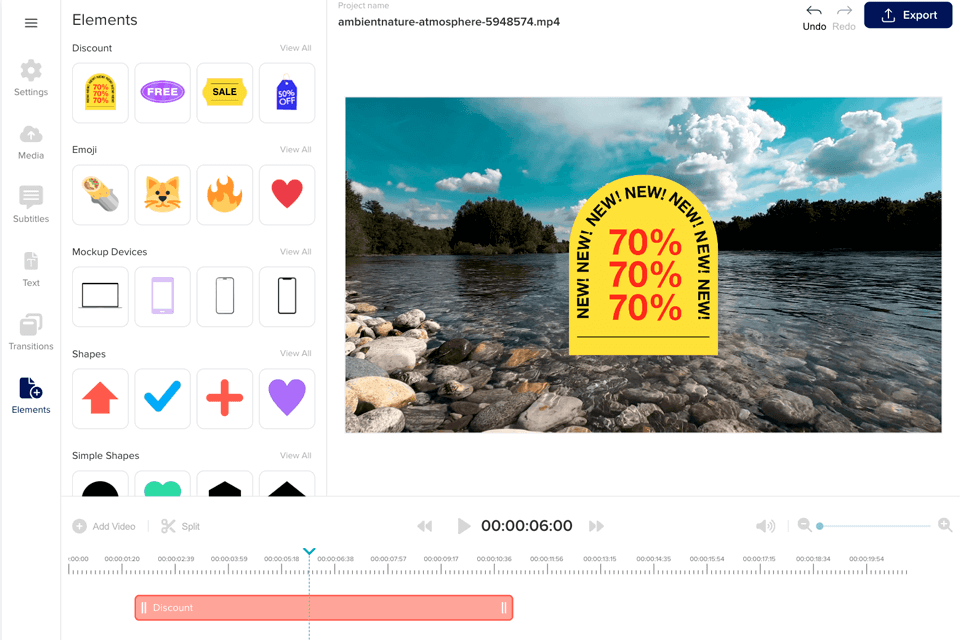 nova ai promo video maker interface