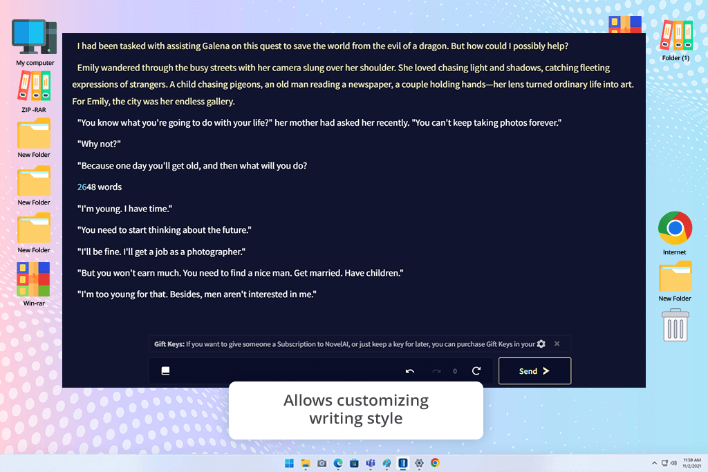 novel ai story generator