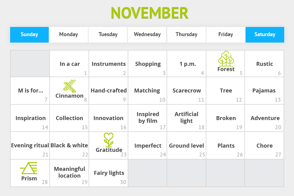 november photo challenge 2022