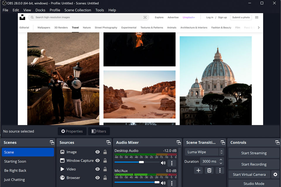 obs studio interface