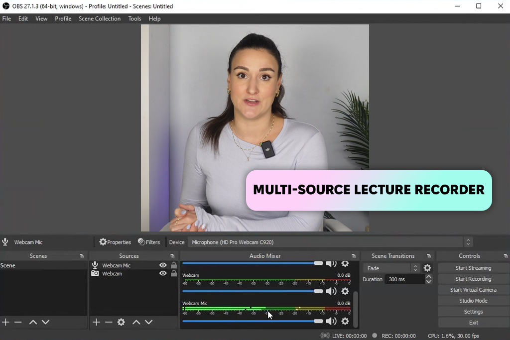 obs studio lecture recording software
