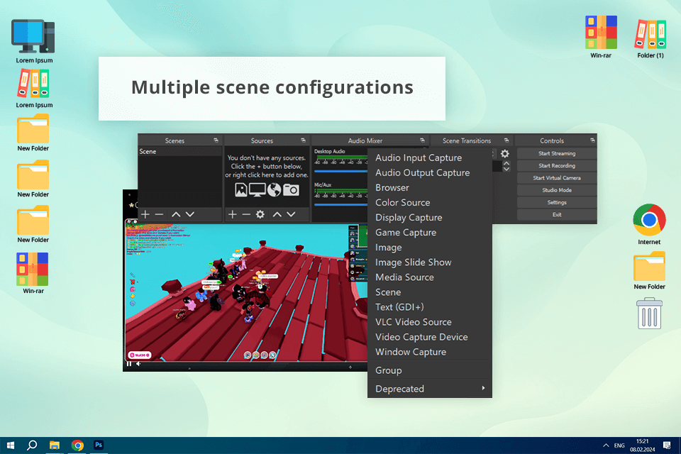 obs studio screen recorder for roblox