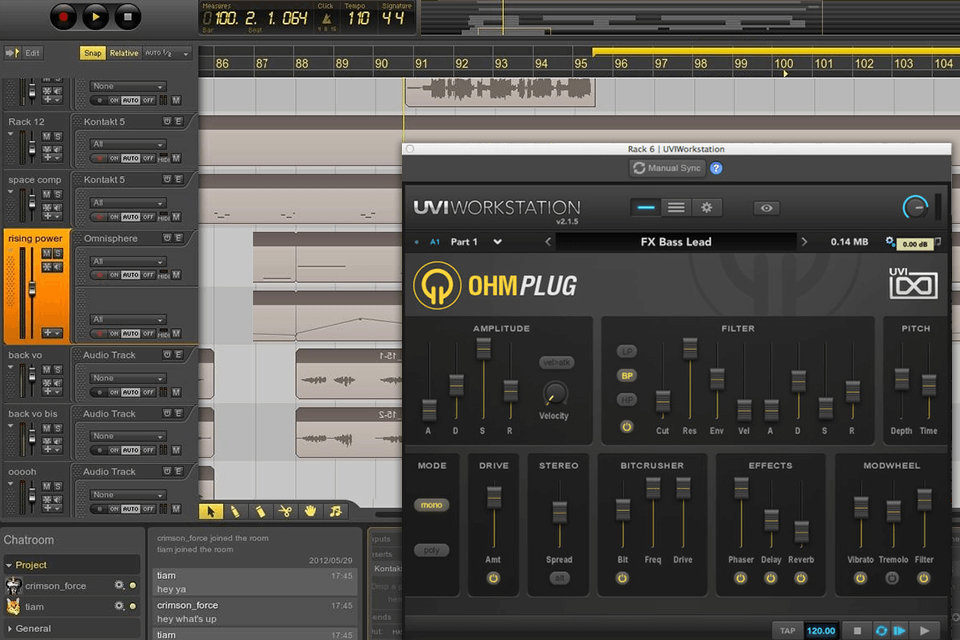 ohm studio interface