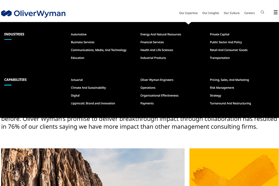 oliver wyman consulting company website