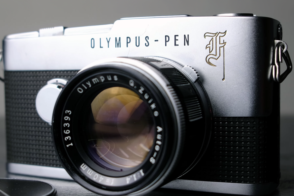 olympus pen-f half frame film camera