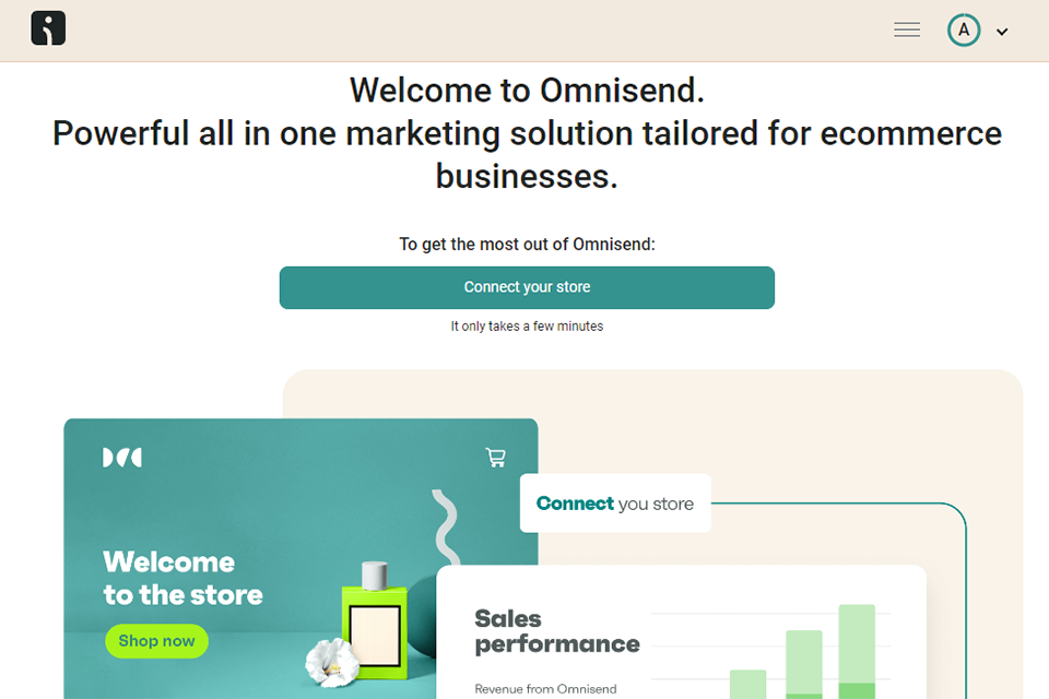 omnisend newsletter software interface
