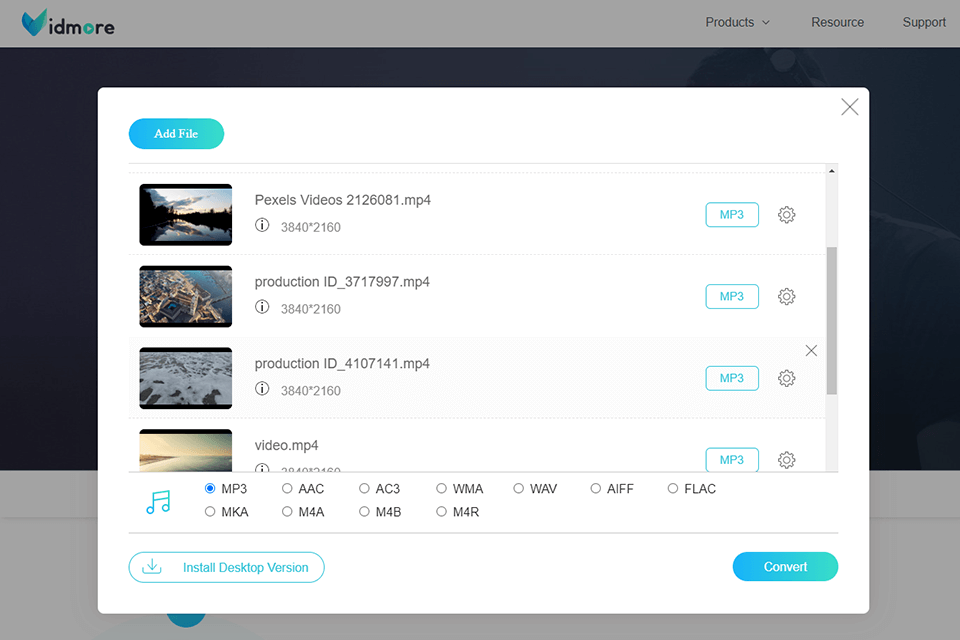online audio converter software interface