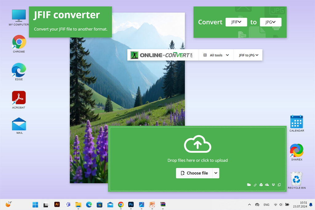 online convert jfif to jpg converter interface