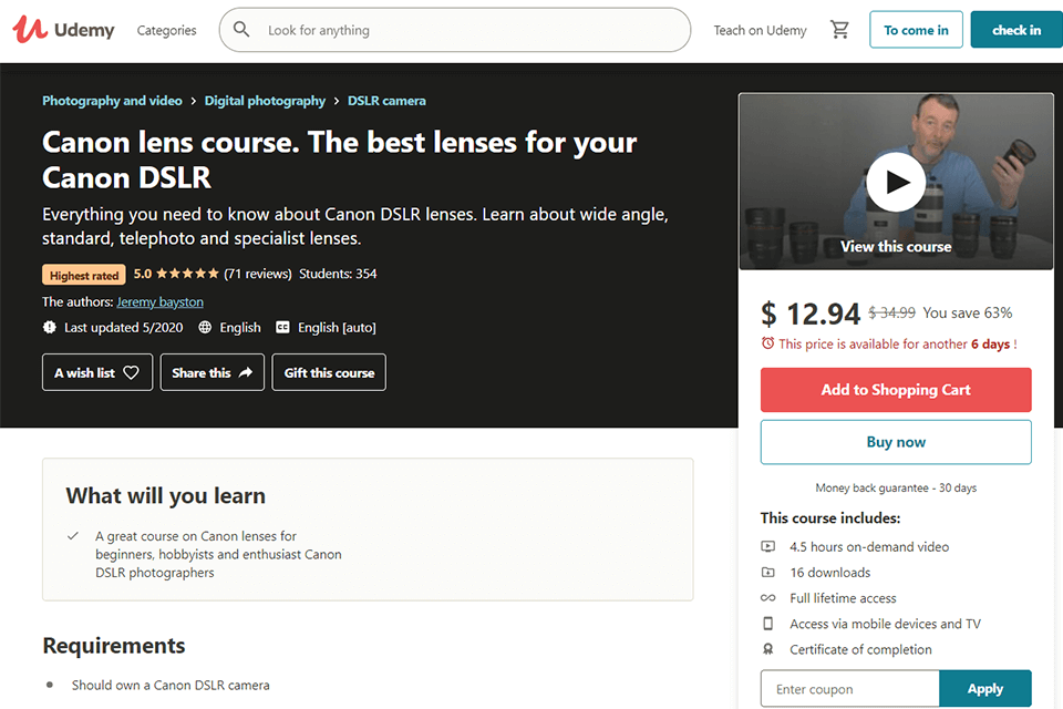 online courses camerawize review