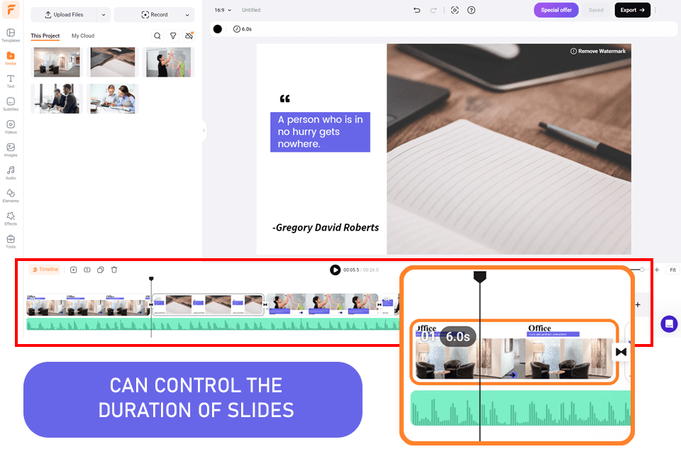 online slideshow maker flexclip